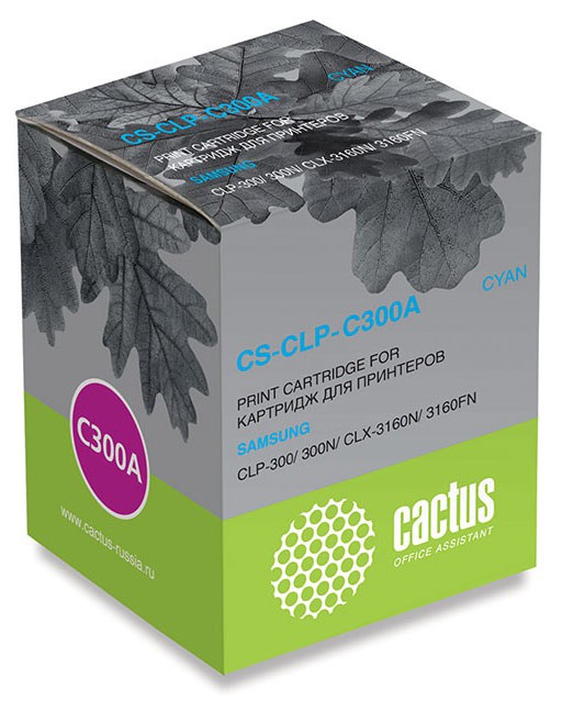 Тонер-картридж CACTUS CS-CLP-C300A для принтеров SAMSUNG CLP-300, синий, 1000 стр.